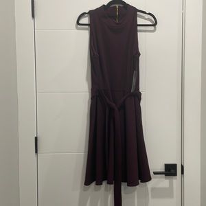 Tahari mockneck fit and flare dress